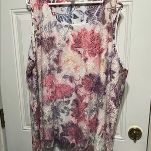 Avenue Pink and Purple Blouse with Vibrant Style